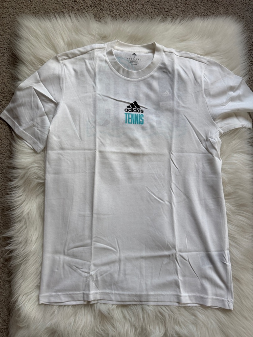 NWT adidas White Roland Garros Tennis Tee S